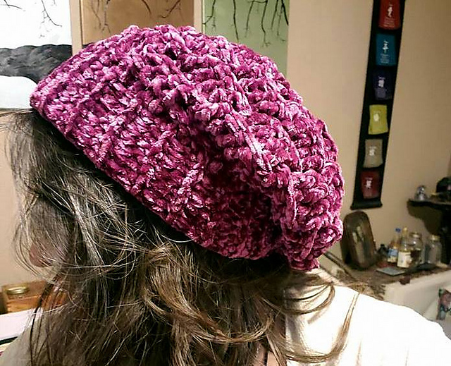 Velvet Basketweave Slouch