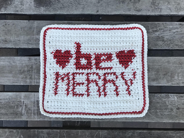"be MERRY" Dishcloth & Towel