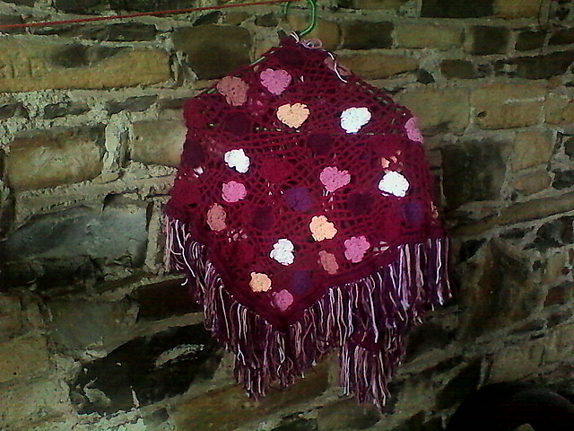 Tumbling Hearts Shawl
