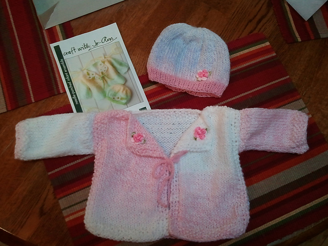 Needle Punched Baby Set (Sweater & Hat)