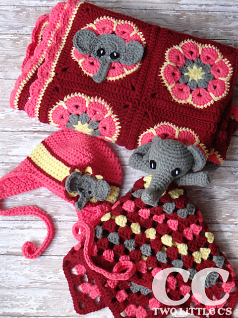 Elephant Lovey Blanket