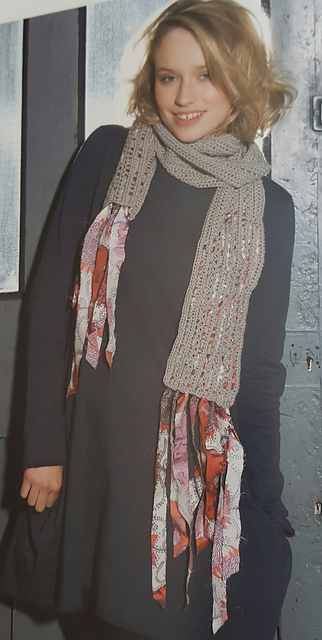 Fabric-Fringed Scarf