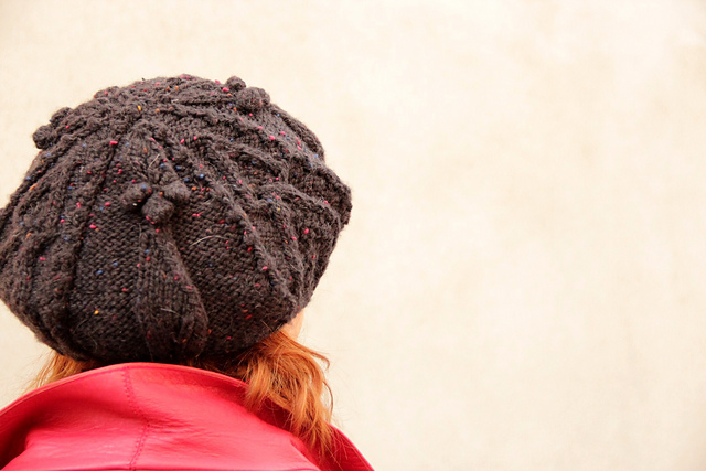 Beret - Green leaves