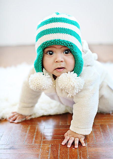 stripes and pompoms