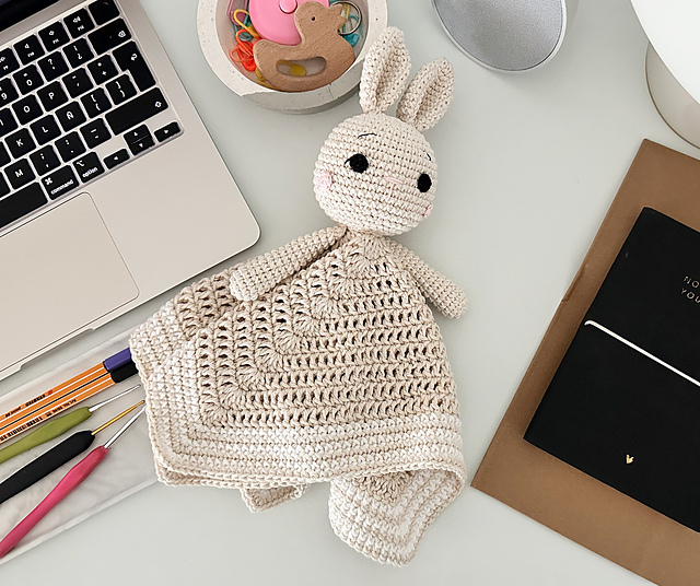 Bunny lovey blanket