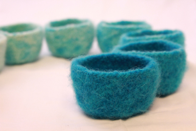 Ombre Felted Trinket Bowls