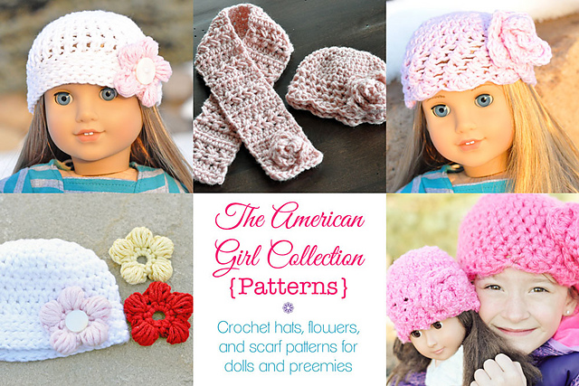 The American Girl Collection {hats, scarf, & flowers}