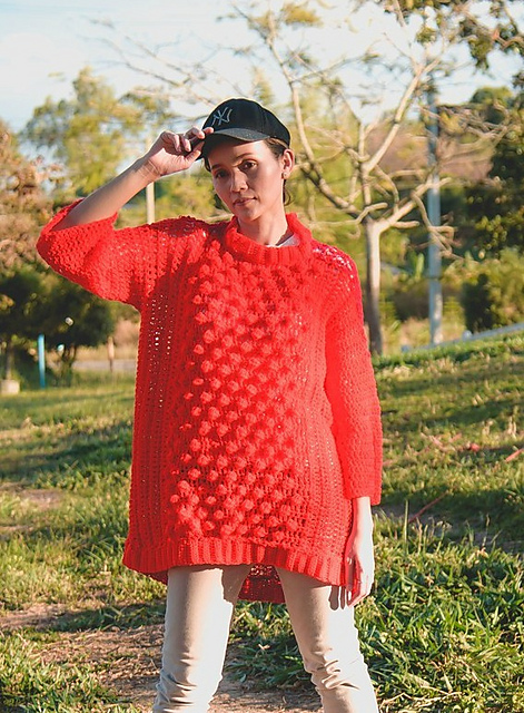 Bobble pop oversize sweater