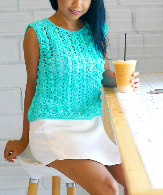 bobble stitch top