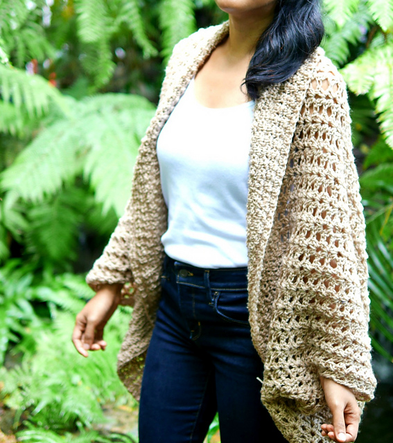 toasted honey cocoon cardigan