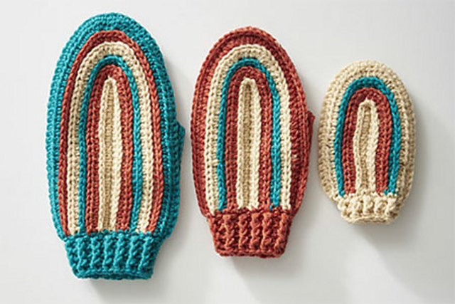 Rainbow Mittens