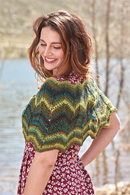 Ripples Tunisian Wrap