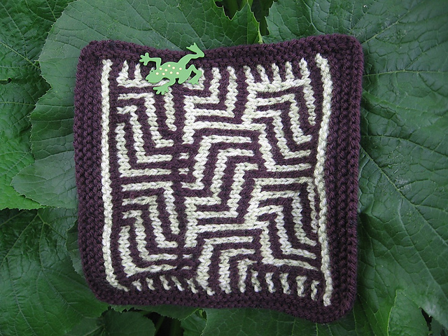 Amazing Grace--Mosaic Afghan 9" block or Dishcloth