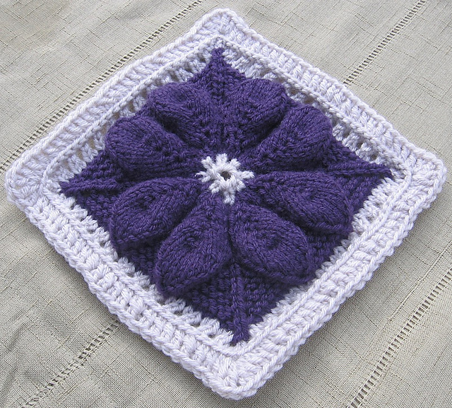 JoJo Dahlia 9" Knit Afghan Block Square