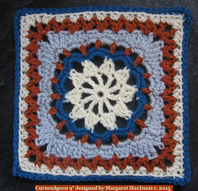 Curmudgeon/Hermit B 9"/12" Afghan Block