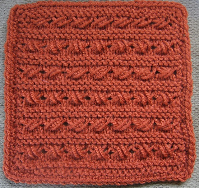Nixon's Intrigue 9" Afghan Dishcloth Sq Block