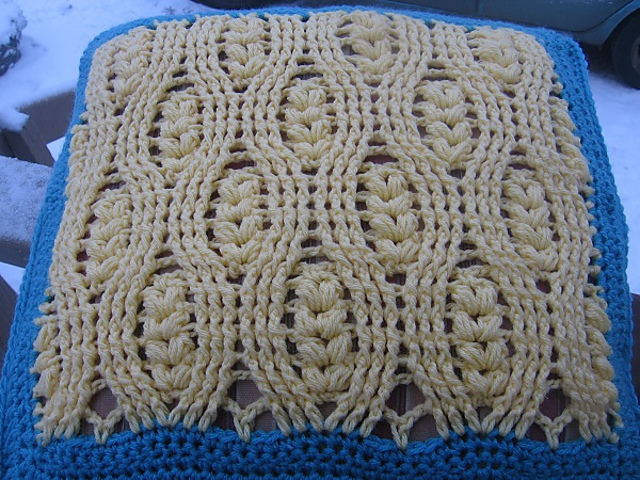 Puff Wheat Fields Cushion Back