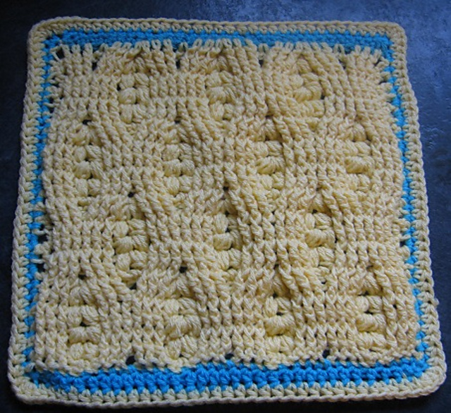Puff Wheat Fields 12" Afghan Block