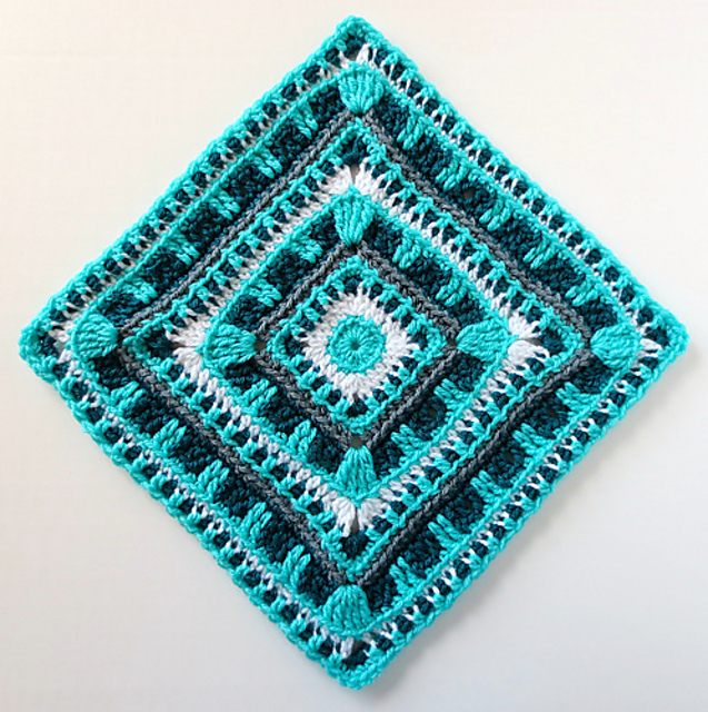 Florentine 9"/12" Afghan Block Square