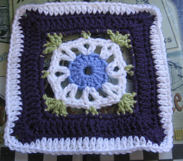 Annabelle Iris Afghan Block 9"