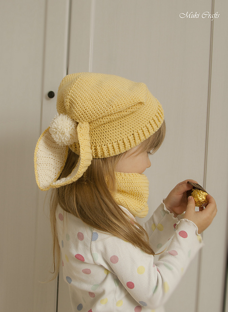 Gemma bunny hat and cowl