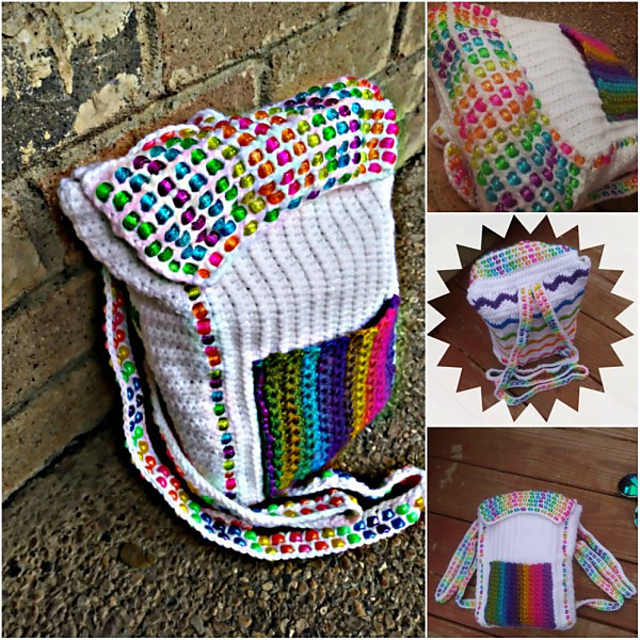 Multicolor - Upcycled Weave Handcrafted Mini Backpack