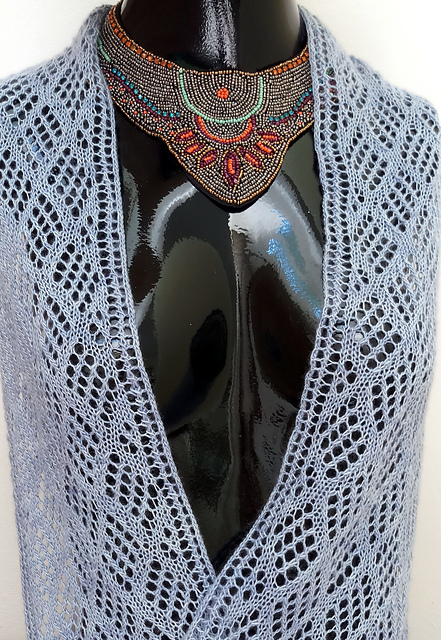 Checkerboard Mesh Lace Scarf