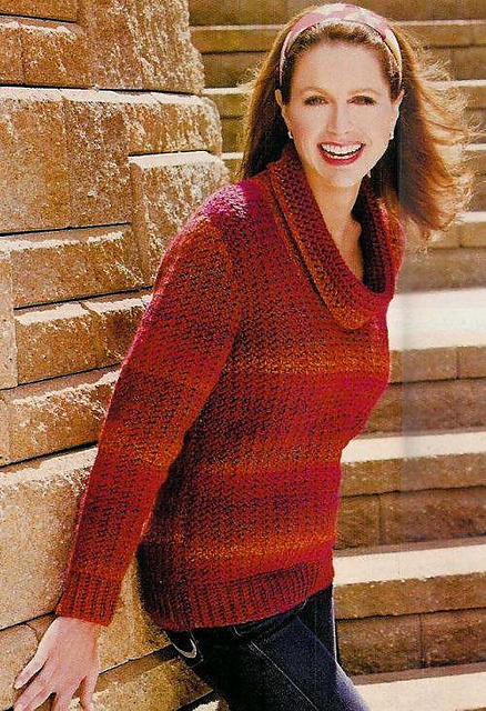 Sunset Colors Cowl Neck