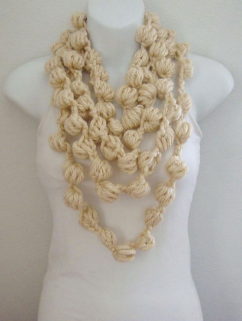 Big Bubble Crochet Lariat