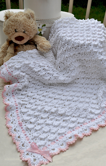 Fluffy Clouds Baby Blanket & Headband Crochet
