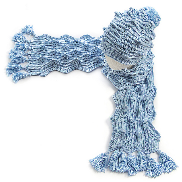 Crest of a Wave Hat Scarf Cowl