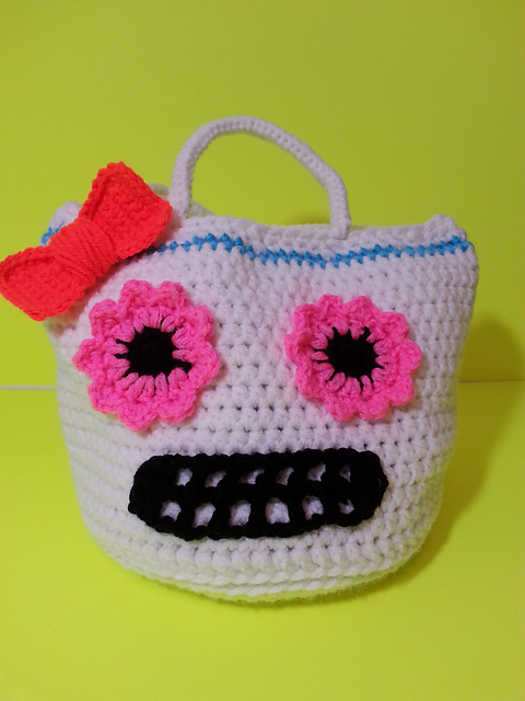 Sugar Skull Halloween Trick or Treat Bag