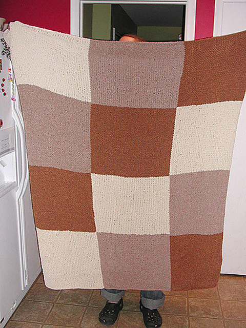 Blocks Afghan in Suede