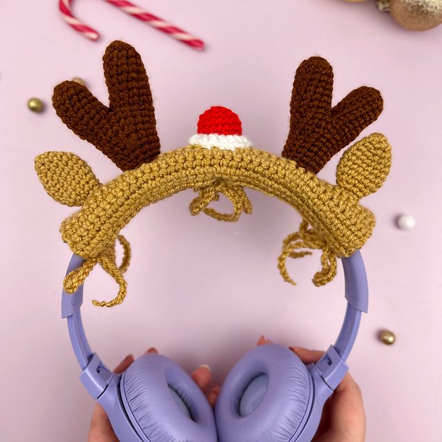 Christmas reindeer headphones cover