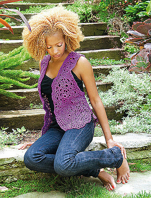 Alyssum Splendor  Organic Scrumble Crochet Vest