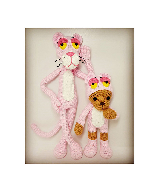 Amigurumi Pinkpanther with bear