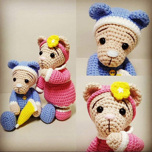 Amigurumi sleepy bear