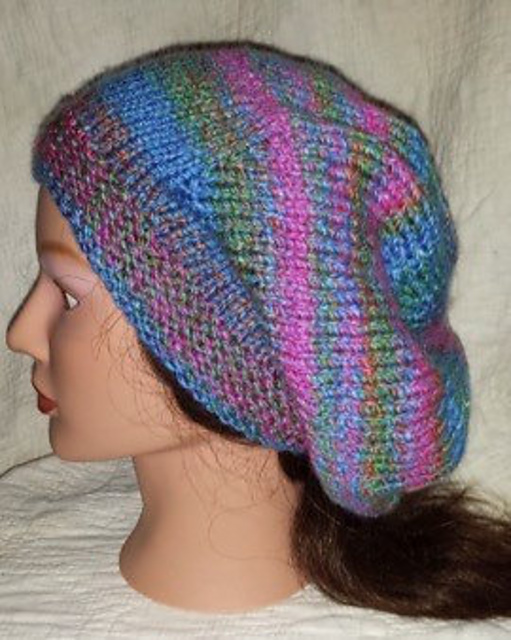 Ravelry Slouchy Knit Hat pattern by Debra Bays