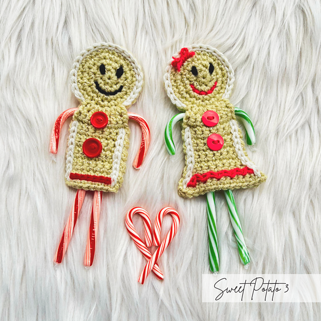 Gingerbread Candy Cane Holder