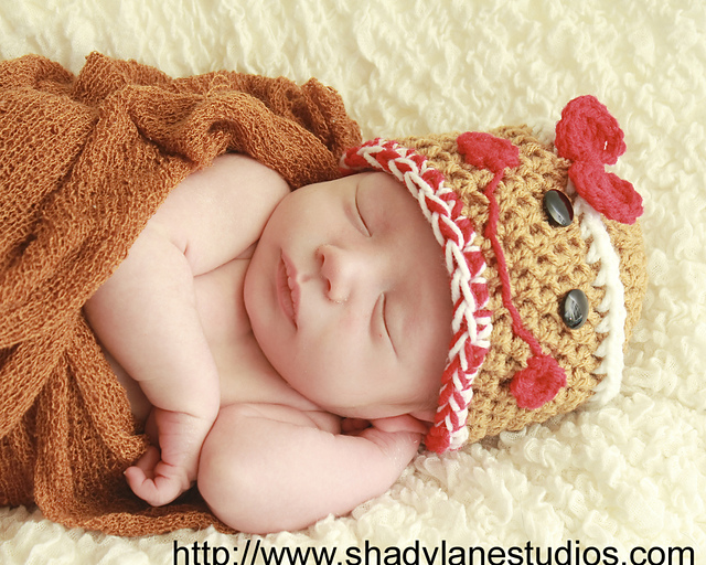 Gingerbread Newborn Hat