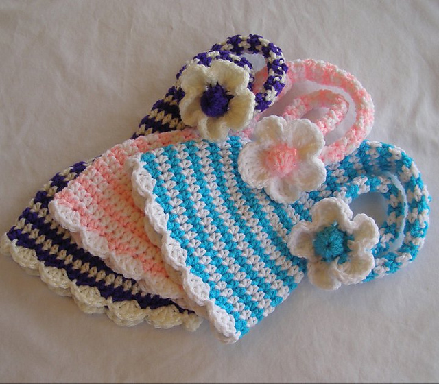 Long Tail Pixie hat with Flower tip or Pom Option