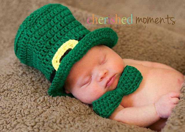 Lucky Leprechaun Hat and Bow Tie Photo Prop