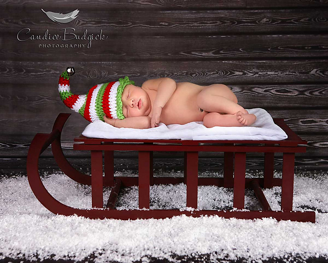 Elf Hat with Jingle Bell and Curved Tip