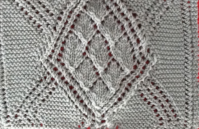 Knitten Strip for Quilt