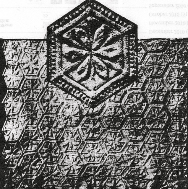 Hexagon Block in Leaf Pattern