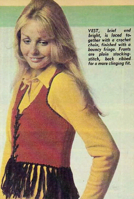 Fringed Vest to Knit