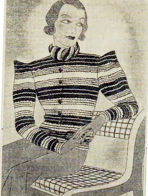 Knitted Jacket in Continental Design