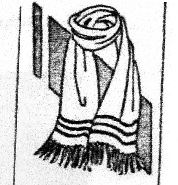 A Man's Striped Silk Scarf