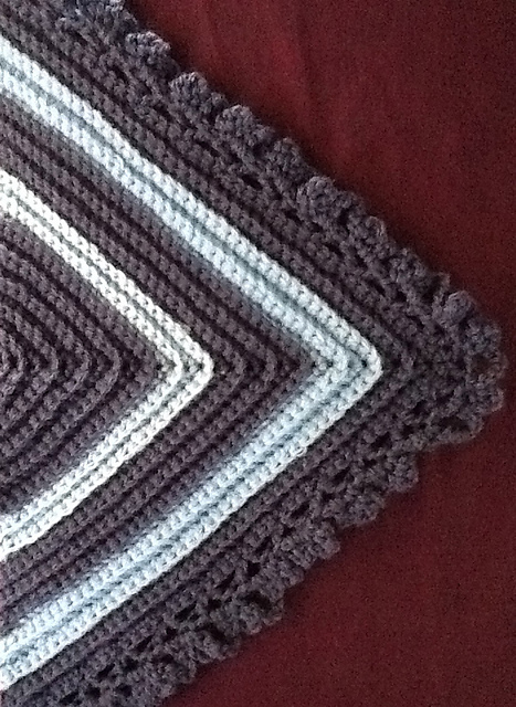 Half-Square Shawl in Russian Crochet