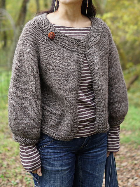 marron cardigan